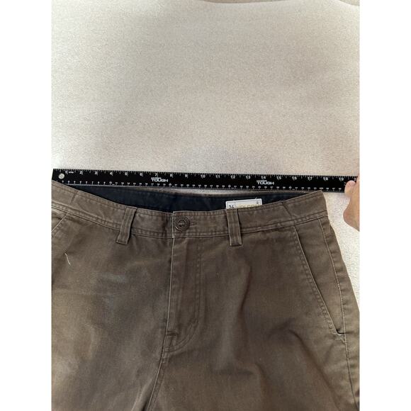 Volcom True To This Chino Pants Sz 34 Brown Casual Straight Leg Flat Front - Picture 2 of 11